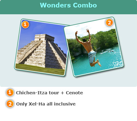 Wonders Combo-Tour a Chich�n-Itz� + Cenote<br>S�lo Xel-Ha todo incluido<br>