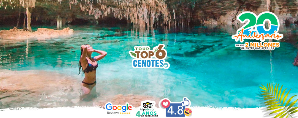 Tour de 6 cenotes en Cancún y Riviera Maya