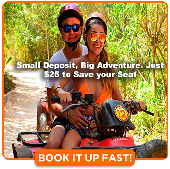 Classic ATV Double Tour + Zip Line + Cenote Cancun & Playa del Carmen