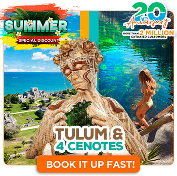 Tour Tulum Comming into light giant sculpture + 4 centoes