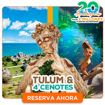 Tour a Tulum y a 4 diferentes cetnoes en Riviera Maya