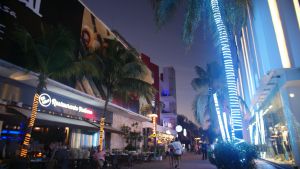 La quinta Avenida de noche COVID Cancun