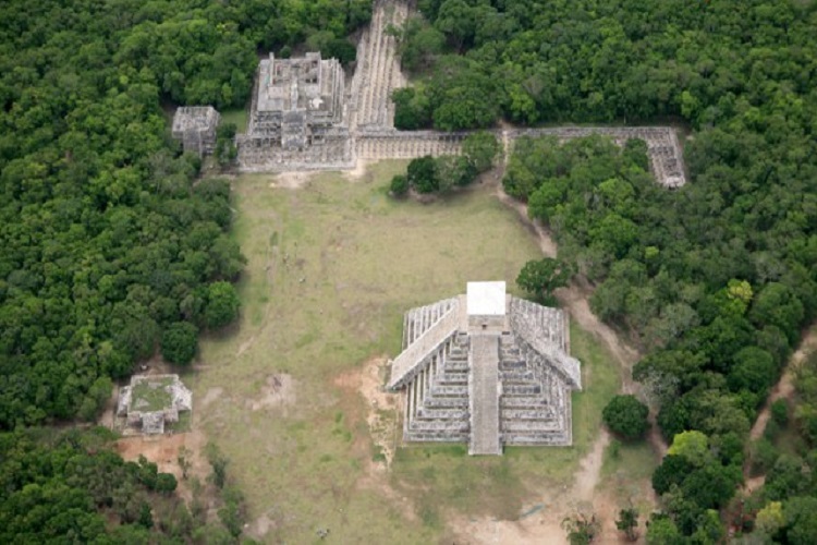 Vista aérea de la zona Chichén Itzá