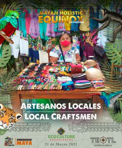 Artesanos locales en equinoccio maya de Cobá