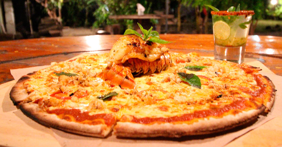 pizza de langosta de Holbox