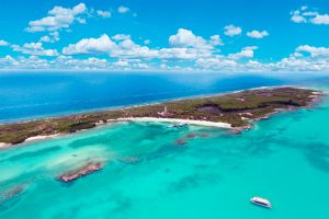 isla contoy desde el cielo