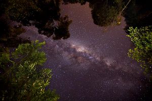 cielo estrellado en coba glamping en Tulum