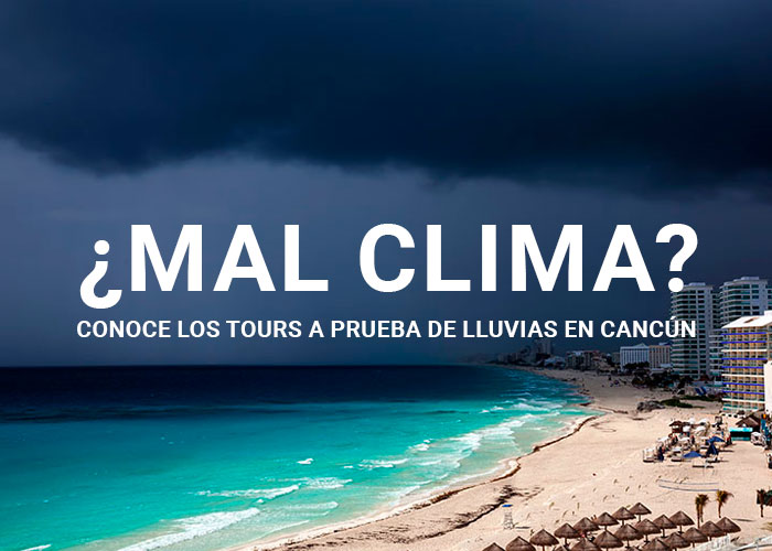 Mal clima en Cancún